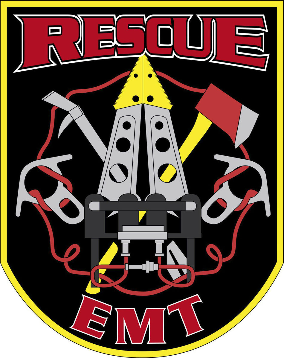 Rescue EMT Fire and Rescue Window Sticker - Various sizes & Free Shipping - Powercall Sirens LLC