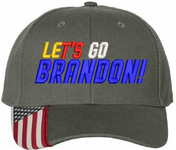 Let's Go Brandon Racing Stripes Embroidered Adjustable USA300 Hat, FJB JOE BIDEN - Powercall Sirens LLC