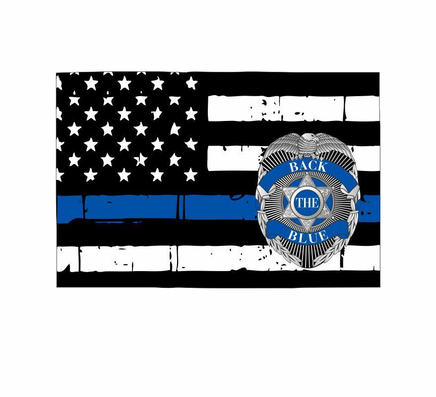 Thin Blue line decal - State of Colorado Back the Blue Decal - Various Sizes - Powercall Sirens LLC