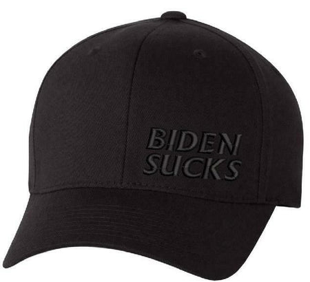 Anti Biden Hat - "BIDEN SUCKS" SMALL Embroidered Flex Fit Hat - Various colors - Powercall Sirens LLC