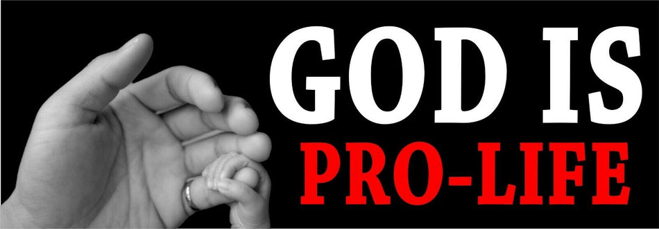 Pro Life Bumper Sticker or Magnet - God Is Pro Life Various Sizes Sticker/Magnet - Powercall Sirens LLC