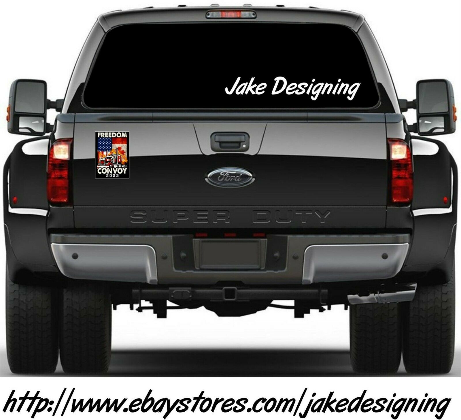 Freedom Convoy 2022 Decal Support our Truckers Flag style Decal or Magnet - Powercall Sirens LLC