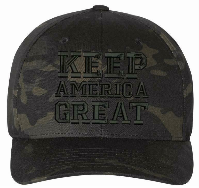 Keep America Great Multi Cam Flex Fit Trump Hat and Various other hat options - Powercall Sirens LLC