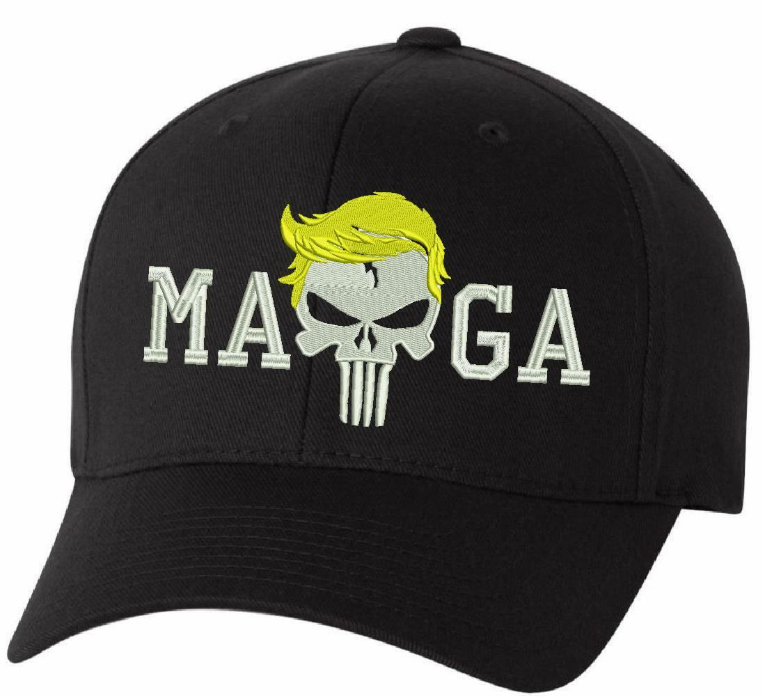 Donal Trump Hat Punisher MAGA Embroidered Flex Fit or Adjustable Hat MAGA Trump - Powercall Sirens LLC