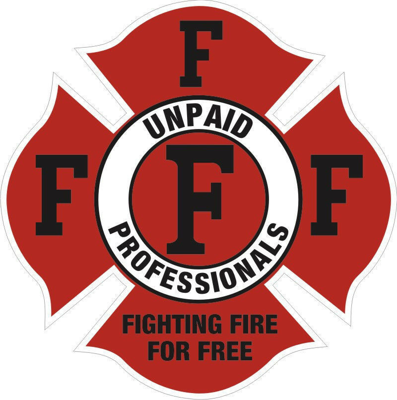 Firefighter Decals - Fighting Fire for Free - Firefighter - Various Sizes - Powercall Sirens LLC