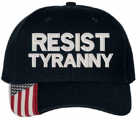 Resist Tyranny Embroidered Hat - USA300 Style Adjustable Hats - Various Colors - Powercall Sirens LLC