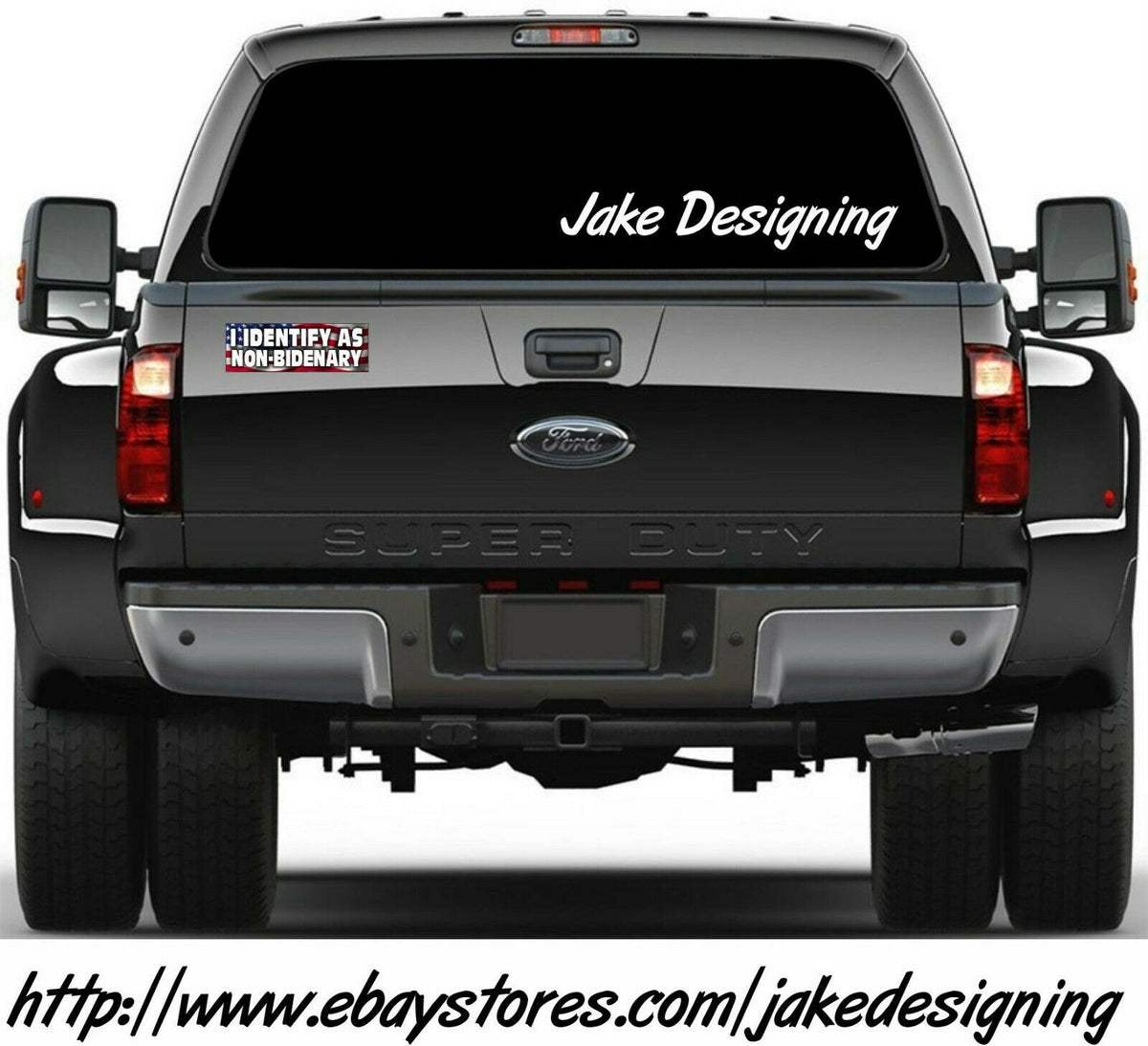 I Identify as Non Bidenary Bumper Sticker or Magnet - Various Sizes FJB FU46 - Powercall Sirens LLC