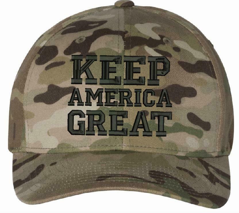 Keep America Great Multi Cam Flex Fit Trump Hat and Various other hat options - Powercall Sirens LLC