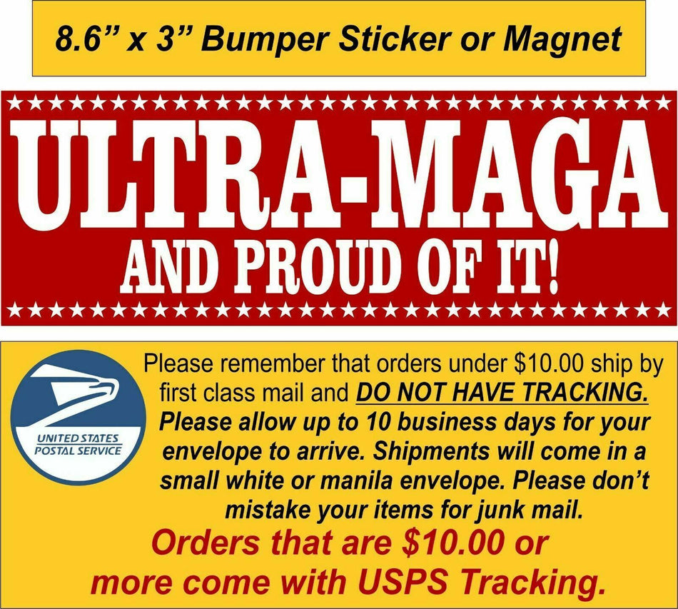 ULTRA MAGA Bumper Sticker OR Magnet Anti Biden Funny Trump Sticker - FJB - 2024 - Powercall Sirens LLC