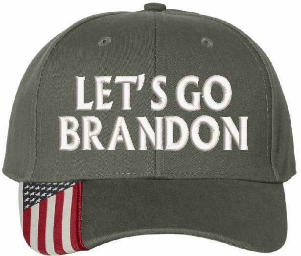 Let's Go Brandon Text Embroidered Adjustable USA300 OR Typhoon Style Hat - Powercall Sirens LLC