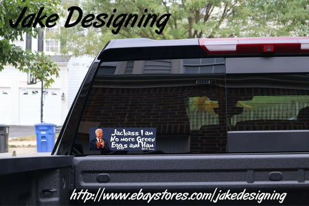 Joe Biden Bumper Sticker "Jackass I am, RIP Dr. Seuss" Bumper Sticker 8.7" x 3" - Powercall Sirens LLC