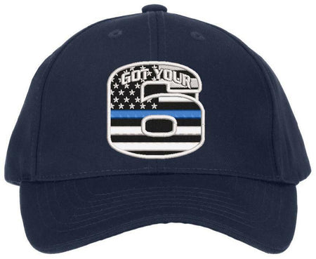 Police Got your Six Embroidered Flex Fit Hat - Got your Six LEO - Various Sizes - Powercall Sirens LLC