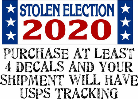 STOLEN ELECTION 2020 Pro Donald Trump BUMPER STICKER Rigged Election - Powercall Sirens LLC