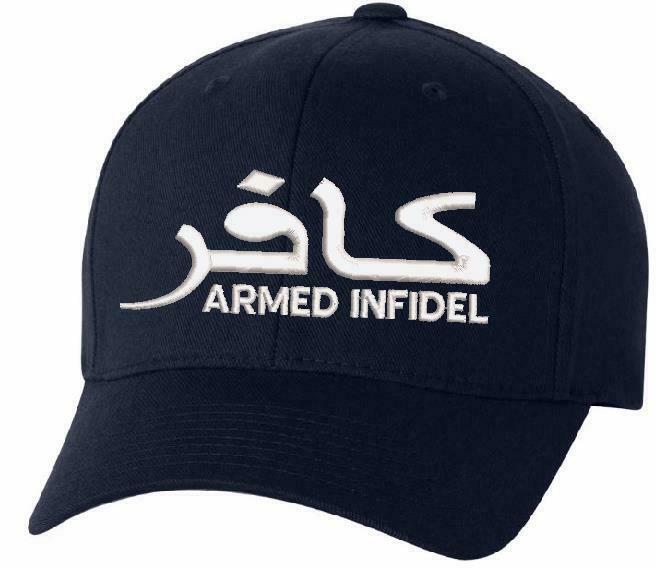 Armed Infidel Embroidered Flex fit or Adjustable Ball Cap - Various Options - Powercall Sirens LLC