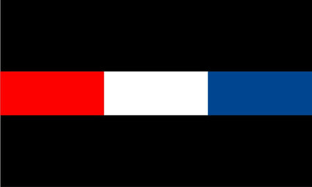 Thin Red/White/Blue Line Police Officer Firefighter Reflective Decal Sticker - Powercall Sirens LLC