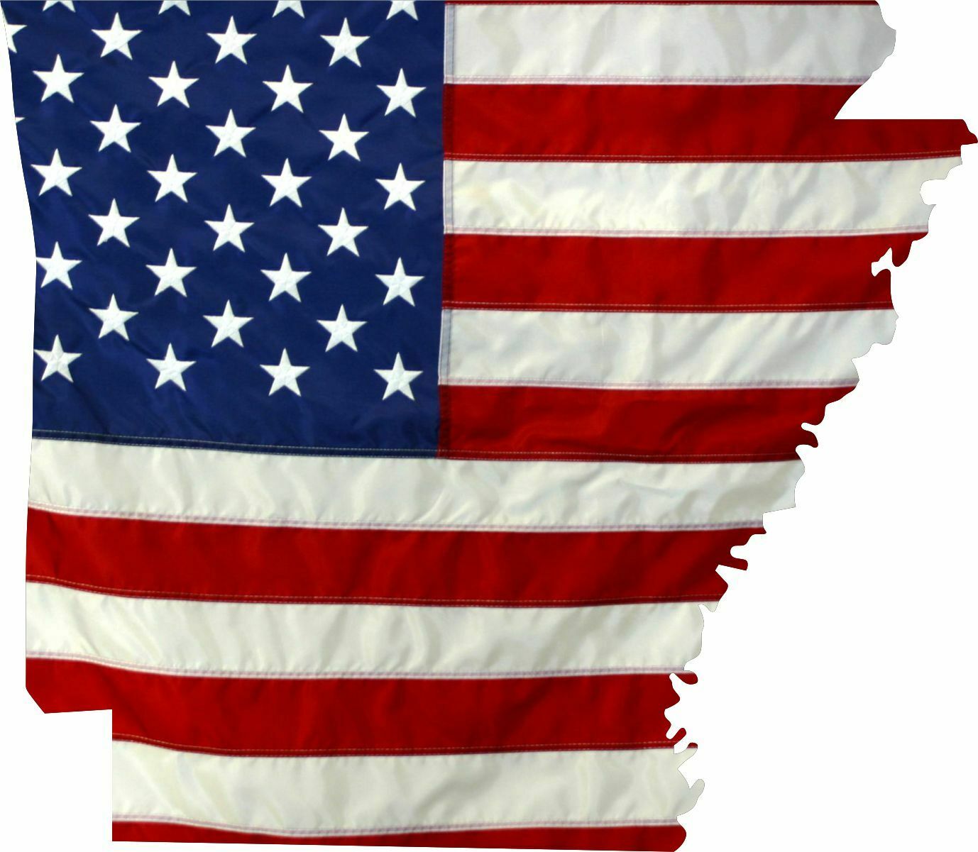 State of Arkansas Realistic American Flag Window Decal - Various Sizes - Powercall Sirens LLC