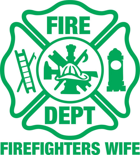 Firefighter Stickers - Firefighter's Wife 8" Maltese Sticker - Maltese Decal - Powercall Sirens LLC
