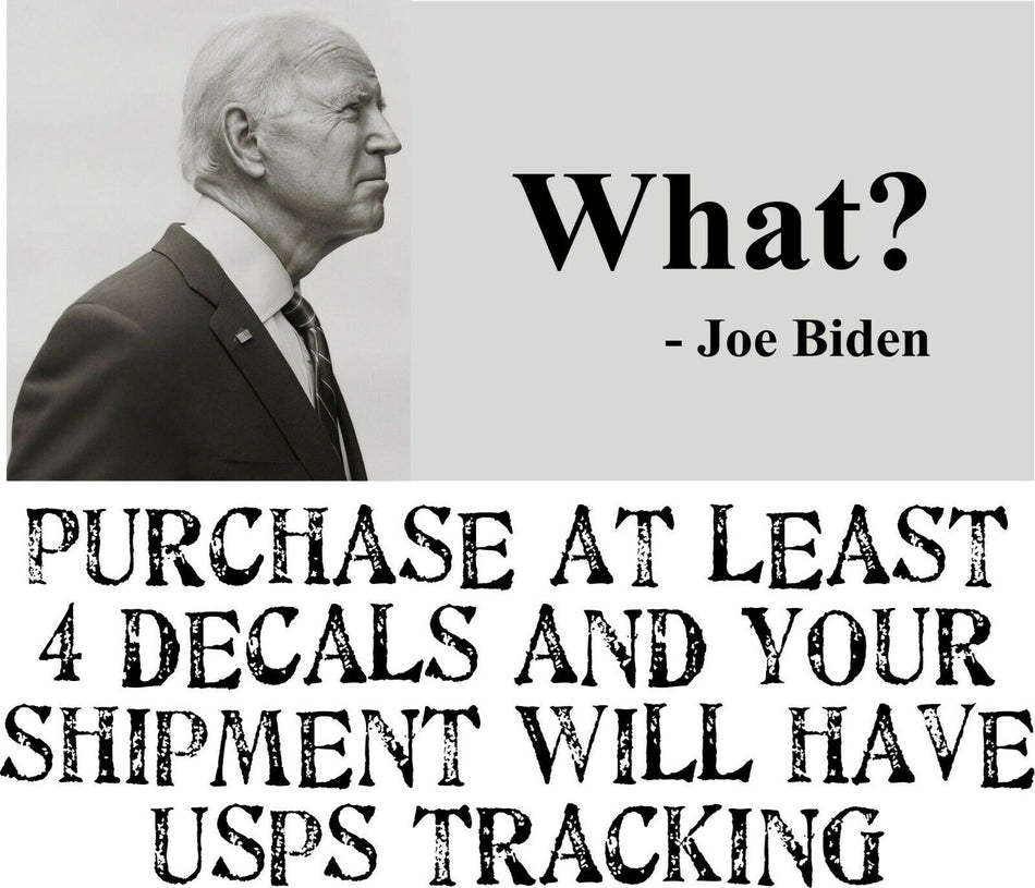 Sleepy Joe Biden "What" Bumper Sticker 6" x 4" Anti Biden Bumper Sticker - Powercall Sirens LLC