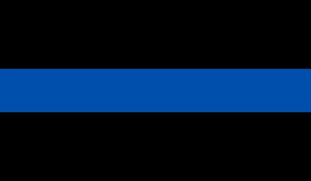 Thin Blue Line Decal - Reflective Blue stripe Police LEO Officer Decal - Powercall Sirens LLC