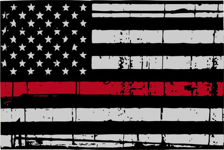 Thin Red line decal - State of Colorado Tattered Flag Decal - Various Sizes - Powercall Sirens LLC