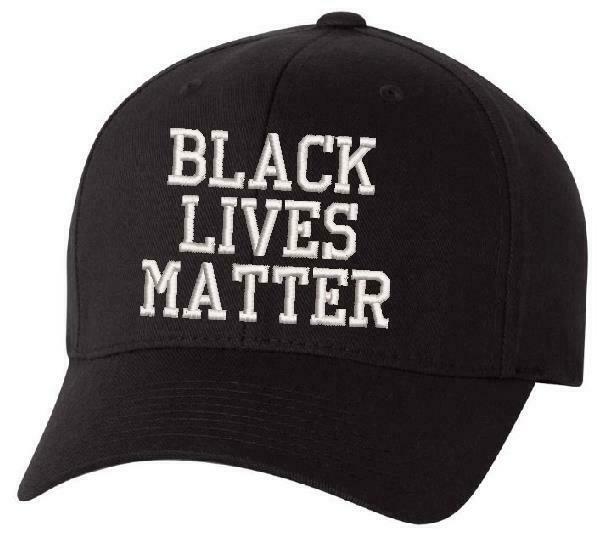 Black Lives Matter Embroidered Hat - AH-30 Adjustable or USA-300 Flag Hat - Powercall Sirens LLC