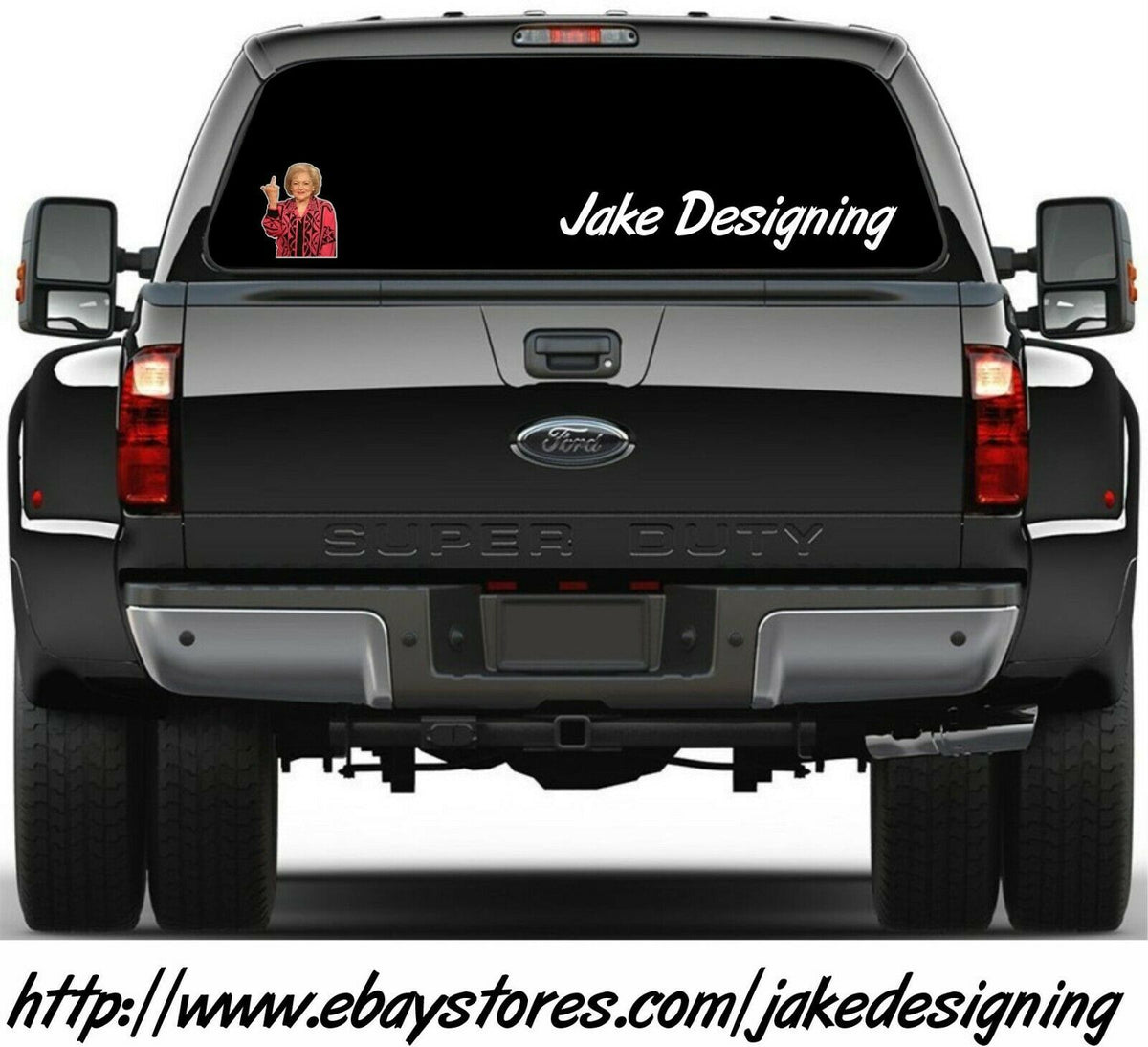 Betty White Middle Finger Decal(s) 5 Pack - Powercall Sirens LLC