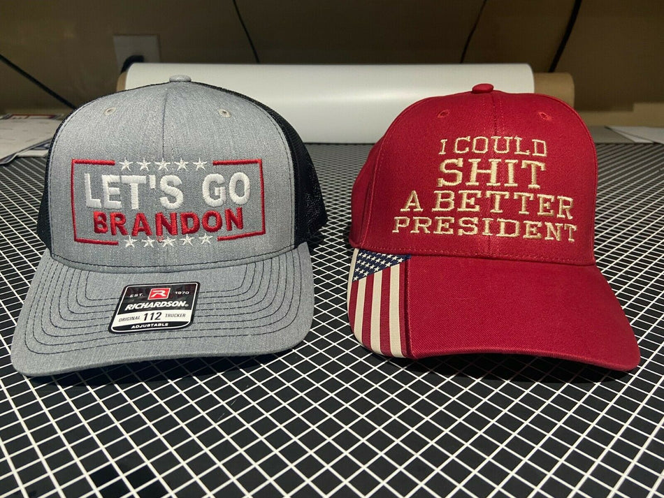 Let's go Brandon Hat - 2 Pack Embroidered USA300 & Richardson 112 Hat - Powercall Sirens LLC