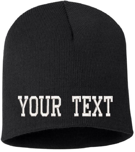Custom Embroidered Winter Hat Choice of Text up to 8 Characters Cuff or Beanie - Powercall Sirens LLC