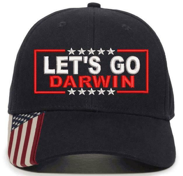 Let's Go Darwin Hat Embroidered Adjustable USA300 Hat Various Colors Joe Biden