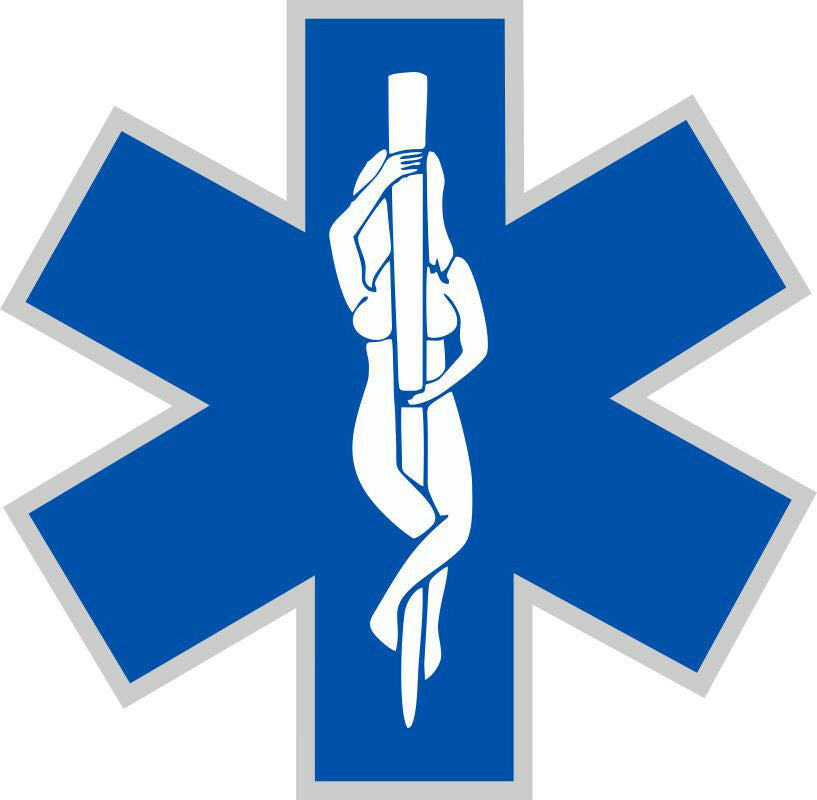 EMS Star with Stripper staff in middle - Powercall Sirens LLC