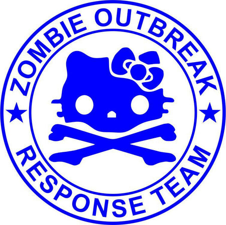 Hello Kitty Zombie Outbreak Response Team Window Decal 5" - Various Colors! - Powercall Sirens LLC
