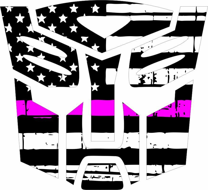 Thin MAGENTA line decal - Transformer Autobot MAGENTA Line Decal in many sizes - Powercall Sirens LLC