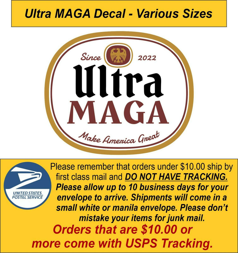 Ultra MAGA Joe Biden Donald Trump Sticker Decal Various Sizes Made in the USA - Powercall Sirens LLC