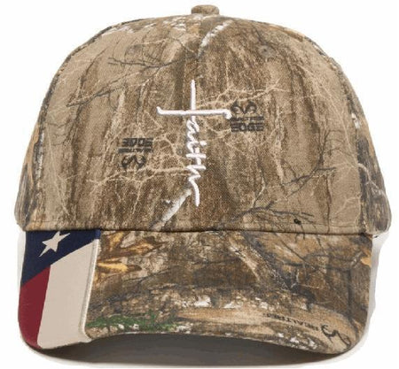 Faith Hat - Embroidered USA300 Adjustable hat w/ flag brim Faith Jesus Christ - Powercall Sirens LLC