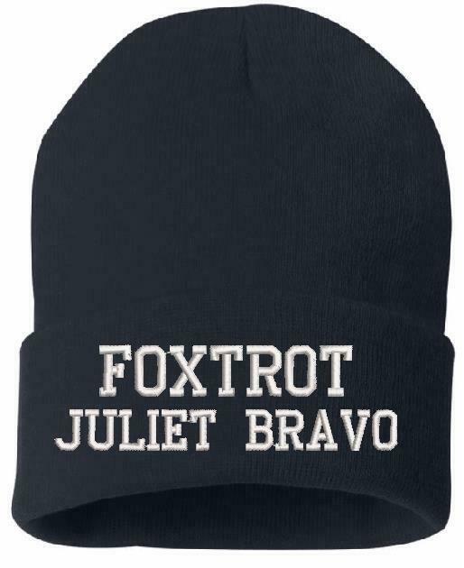 Foxtrot Juliet Bravo FJB Anti Biden Winter Hat - Beanie or Cuff Black or Navy - Powercall Sirens LLC