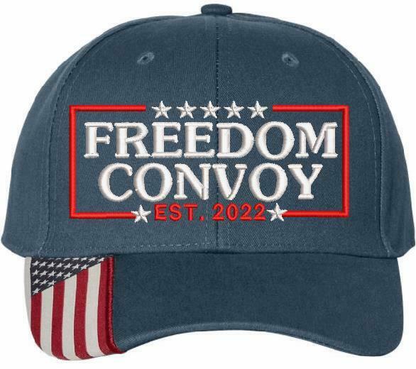 Freedom Convoy 2022 Embroidered Hat - USA300 Style Adjustable Hats - Various - Powercall Sirens LLC