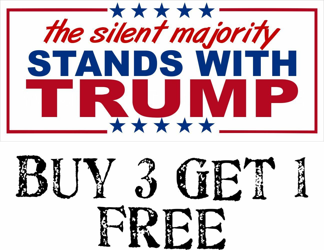 Trump "THE SILENT MAJORITY" President Decal Bumper Sticker Make Again Donald - Powercall Sirens LLC