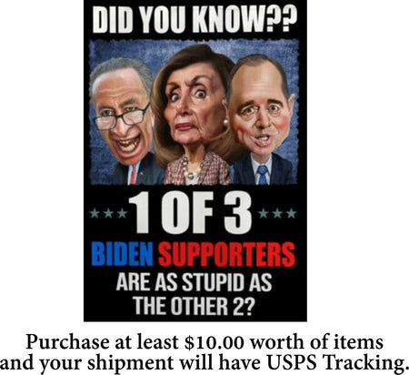 Anti Joe Biden Bumper Sticker or Magnet - 1 out of 3 Biden supporters are stupid - Powercall Sirens LLC