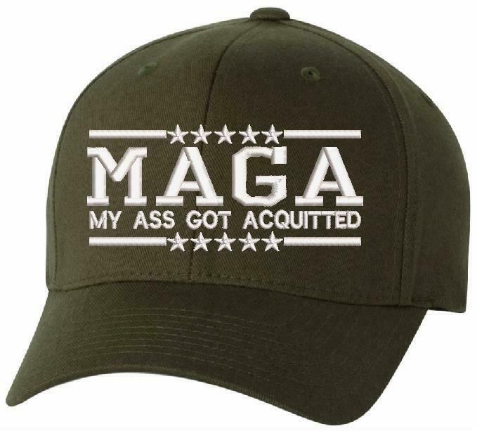 Trump Hat - MAGA My Ass Got Acquitted Embroidered Flex Fit Ball Cap MAGA TRUMP - Powercall Sirens LLC