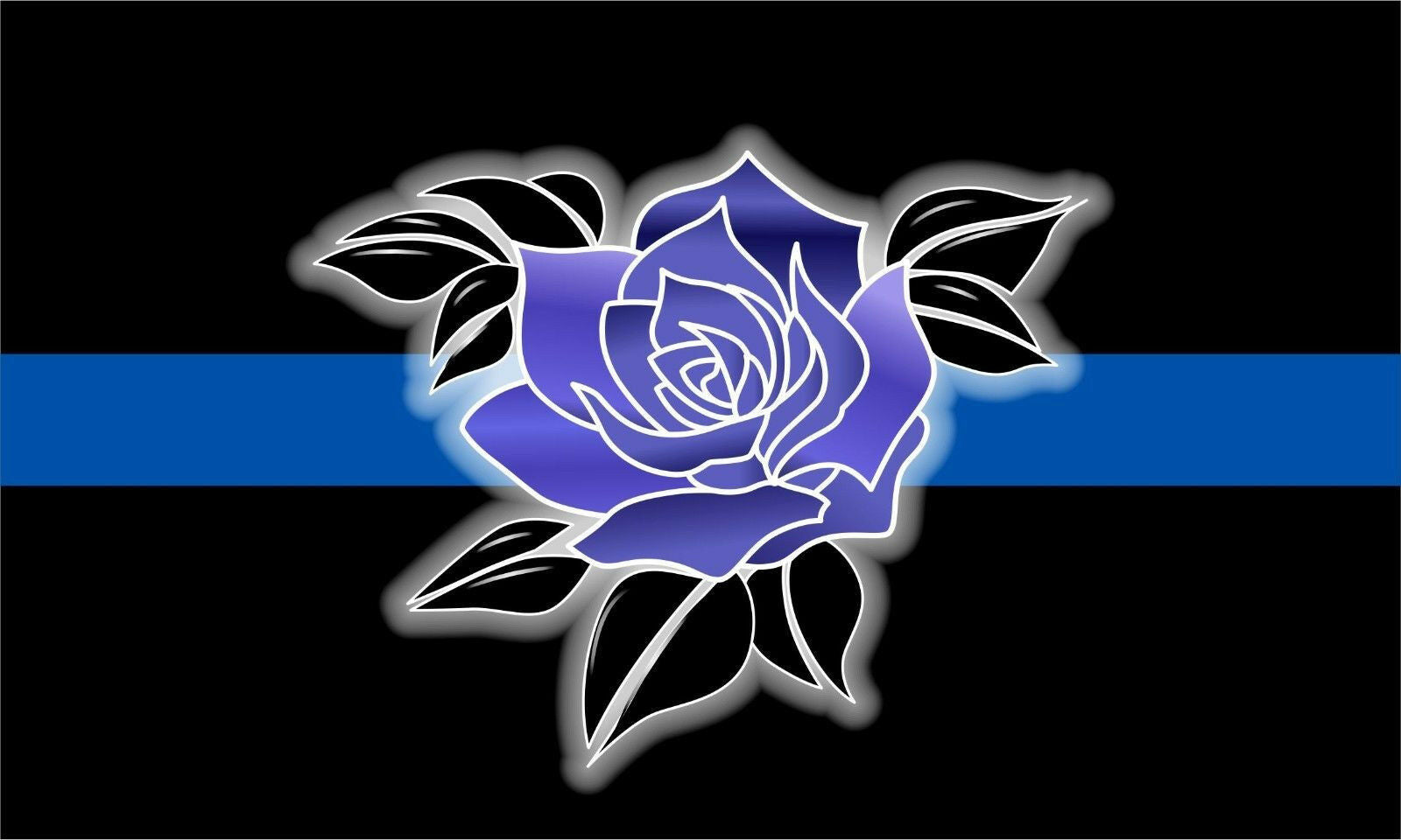 Line Roses Blue Thin Blue Line Decal - Blue Line Rose REFLECTIVE decal - Various Sizes ...