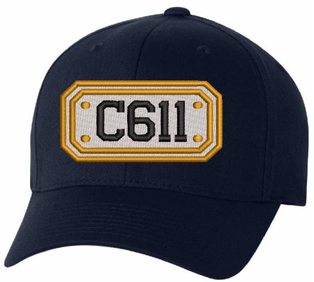 Rectangle Badge Style Embroidered Flex Fit Hat - Powercall Sirens LLC