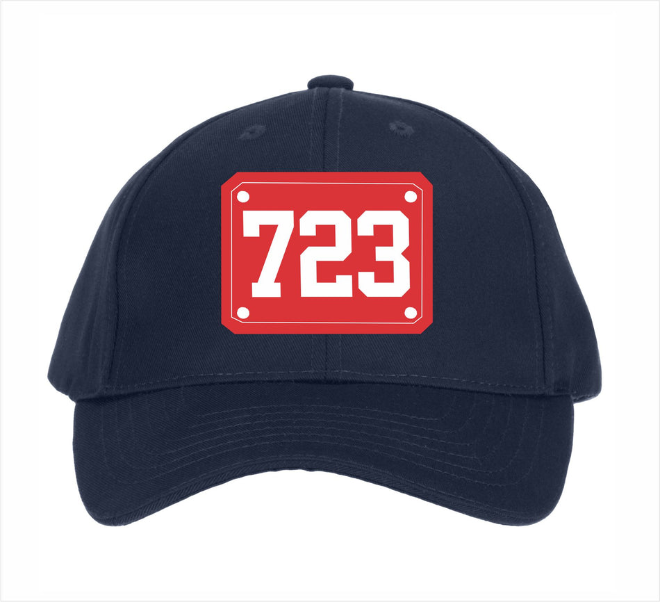 723 Red Custom Embroidered Badge Hat