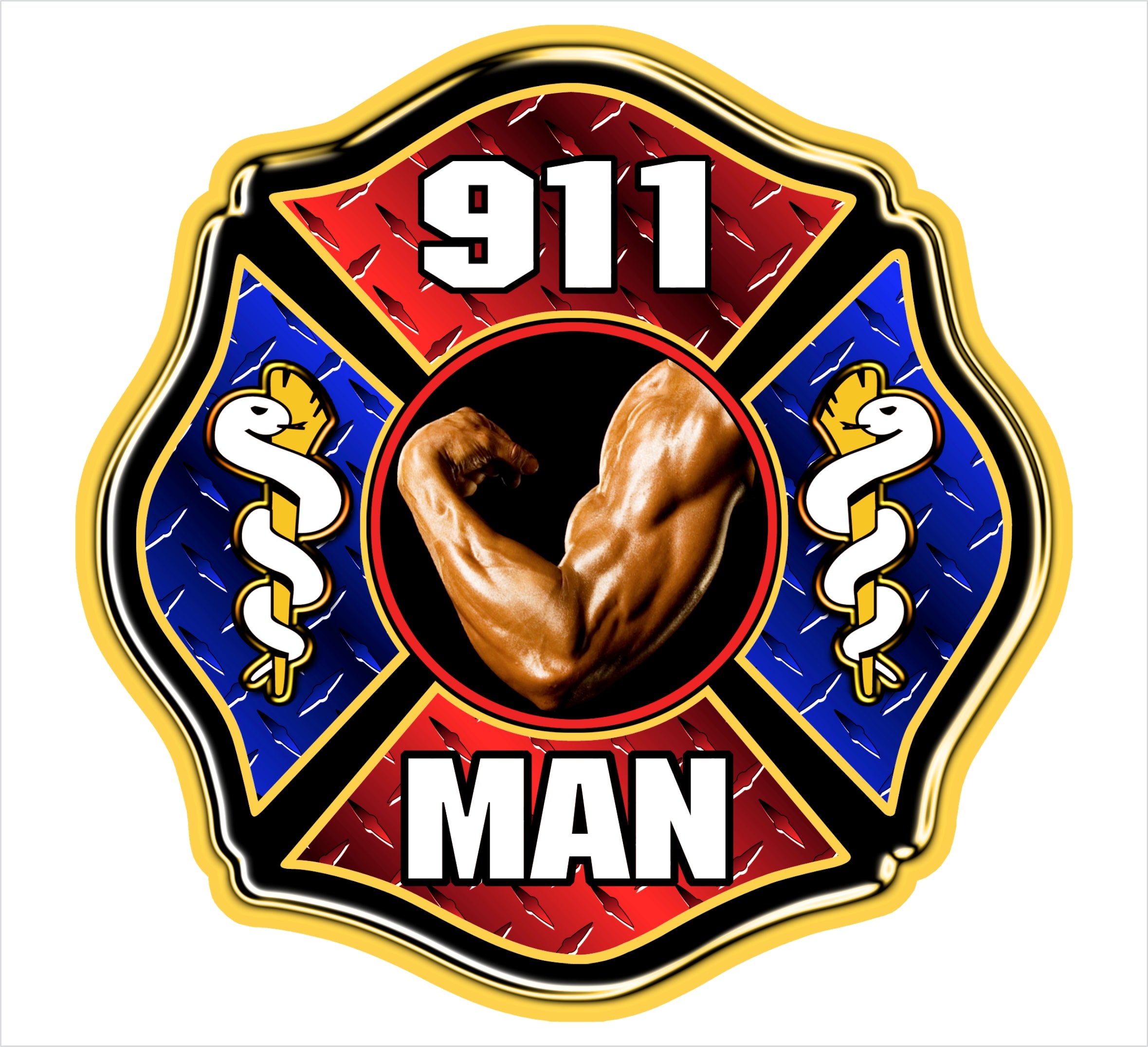 911 Muscle Man Diamond Plate-Style Maltese