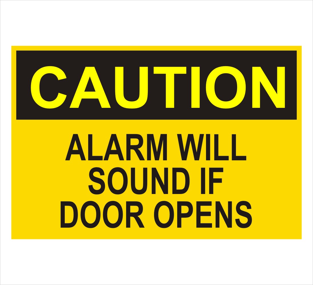 Alarm Will Sound Caution Sign Decal – Powercall Sirens LLC