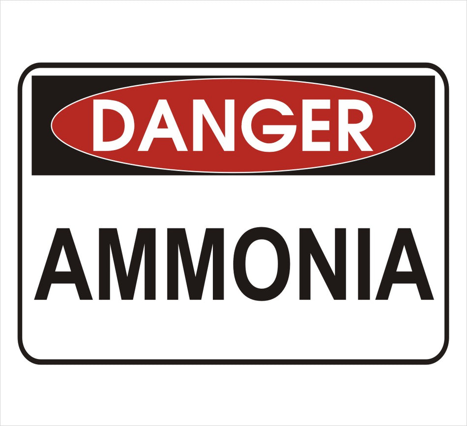 Ammonia Danger Decal