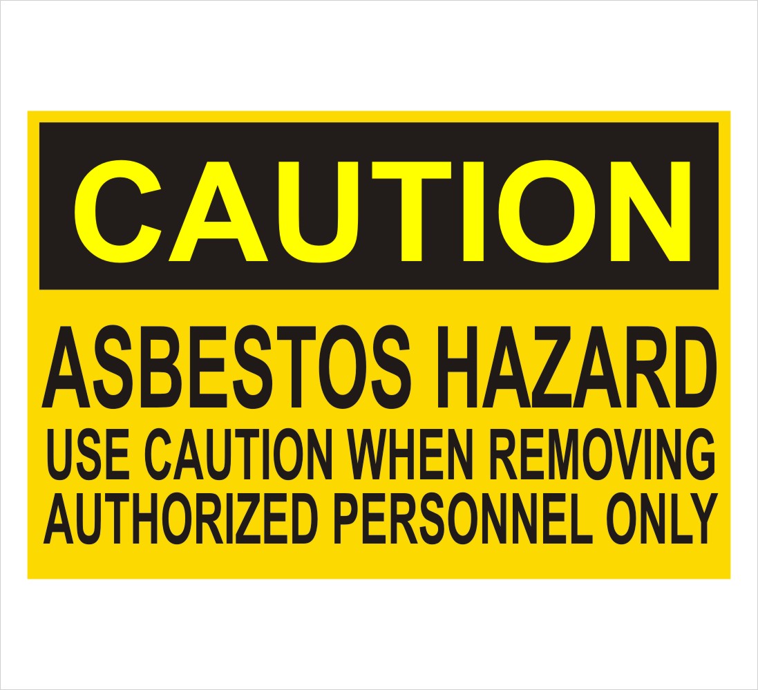 Asbestos Hazard Caution Sign Decal