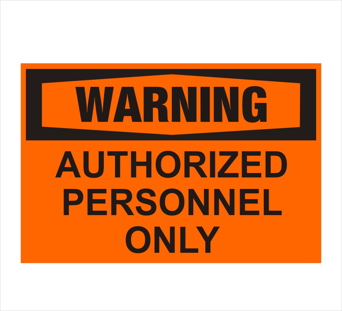 Authorized Personnel Only Warning Decal – Powercall Sirens LLC