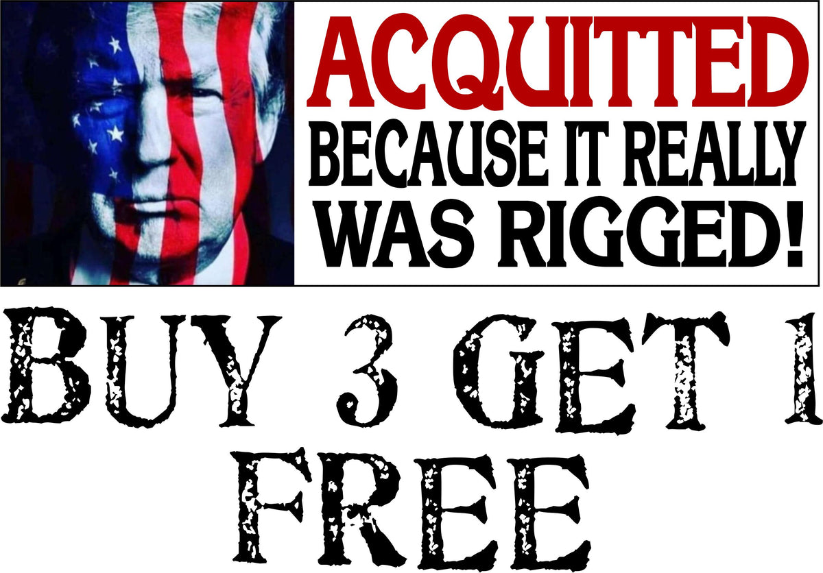 Acquitted Rigged Bumper Sticker - Powercall Sirens LLC