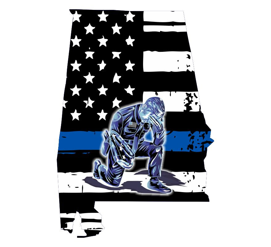 Alabama Kneeling police officer decal