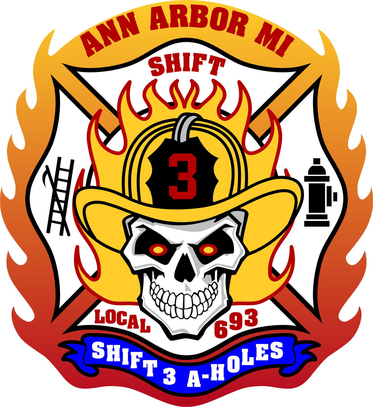 Ann Arbor Shift 3 A-Holes Customer Decal - Powercall Sirens LLC